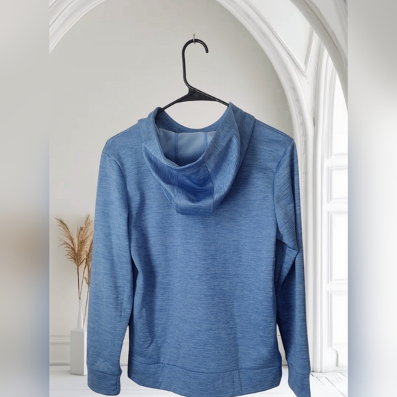 Girls Adidas Blue Hooded Sweatshirt XL - Picture 2 of 6